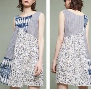 Anthropology Holding Horses Blue Patch Dress